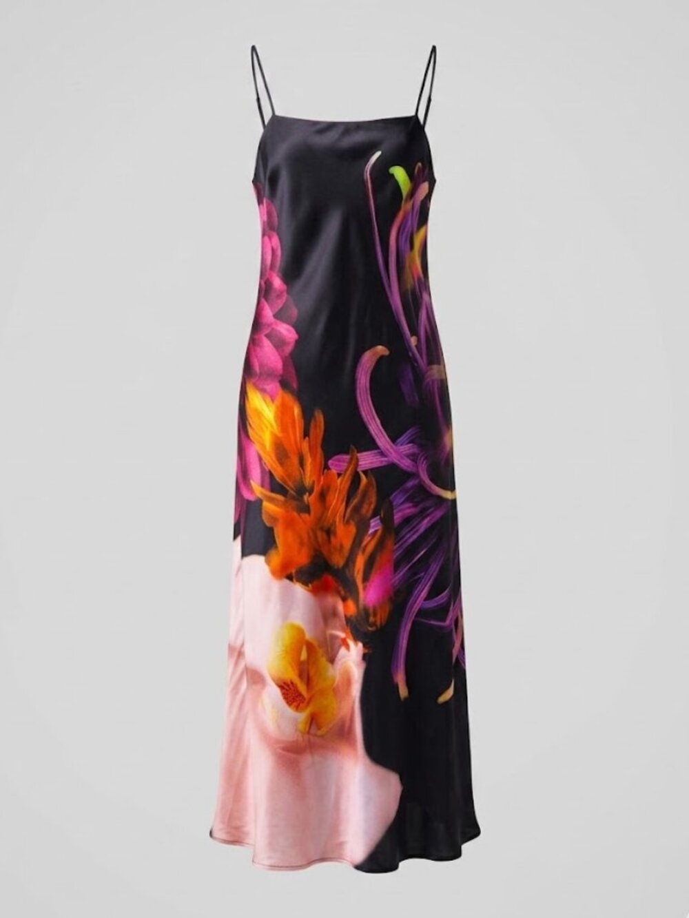 Farm Rio Floral Satin Slip Dress in Med NWT - Picture 1 of 9